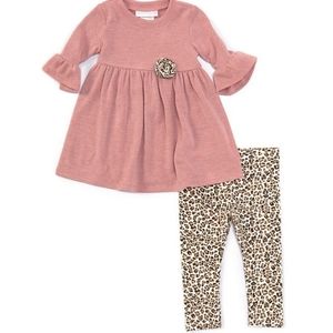 Bonnie Baby pink and leopard outfit